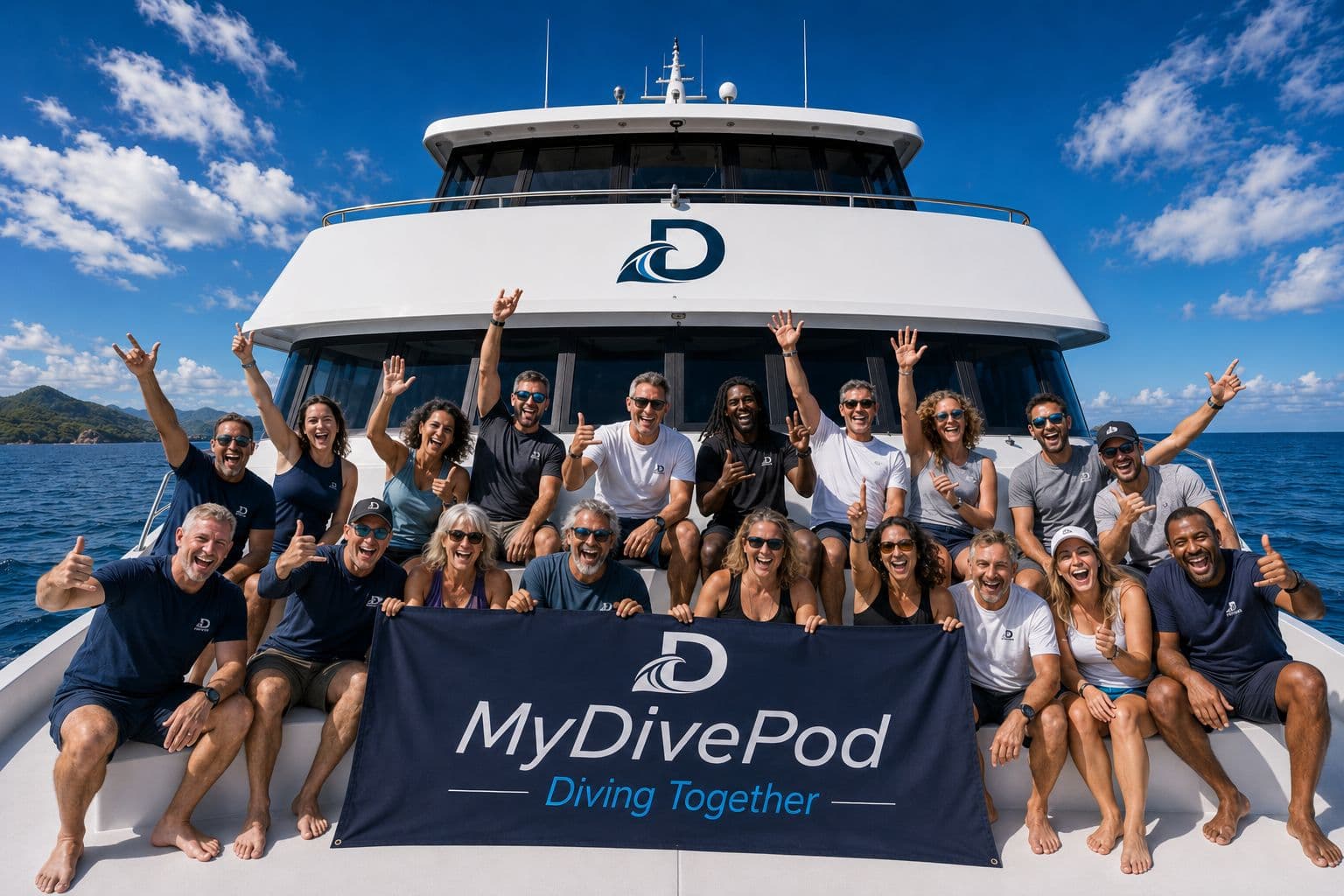 Group of divers on deck